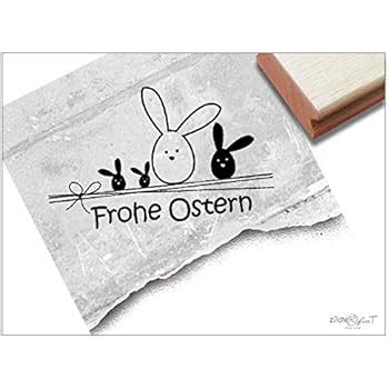 Stempel Osterstempel Frohe Ostern Mit S En Hasen Textstempel Zum