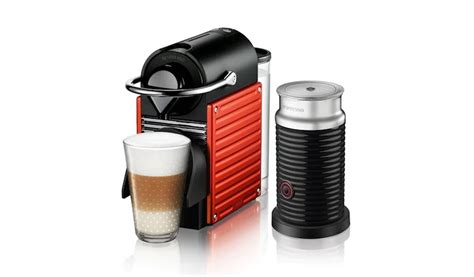 Nespresso Pixie Fully Automatic Capsule Coffee Machine Red A3c61 Me Re Ne And Aeroccino Milk