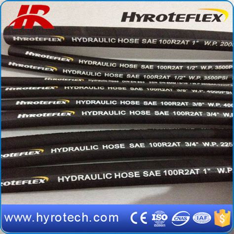 Two Wires Braided Hydraulic Flexible Rubber Hose SAE 100r2at DIN En853