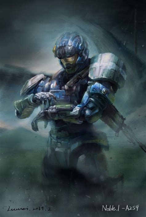 Halo Reach Noble A Lofti Wei Halo Drawings Halo Backgrounds