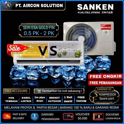 Jual AC SANKEN VITAMINC C 0 5 PK 2 PK Seri ESC GOLD FIN INSTALASI