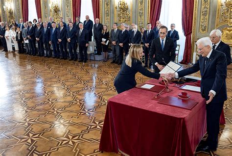 Il Giuramento Del Governo Meloni Al Quirinale Governo It