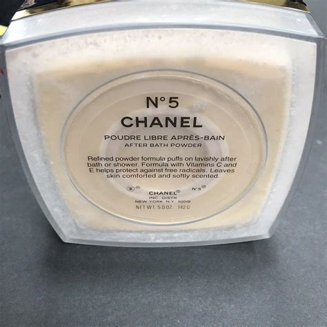 Chanel No 5 After Bath Powder W Puff 5 Oz Open Container Quite Full