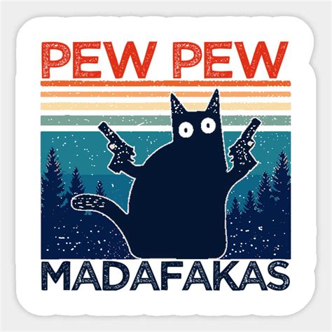 Vintage Pew Pew Madafakas Crazy Cat Wall And Art Print Pew Pew