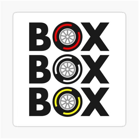 Box Box Box F1 Tyre Compound Design Sticker By Johnuribe Redbubble