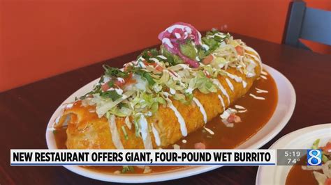 Can You Finish The 4 Pound Burrito At New Gr Area Restaurant Youtube