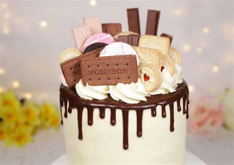 Biscuit Overload Chocolate Drip Cake Cakey Goodness