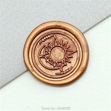 Moon And Sun Stamp Wax Seal Stamp Star Seals Wedding Gift Moon And Star