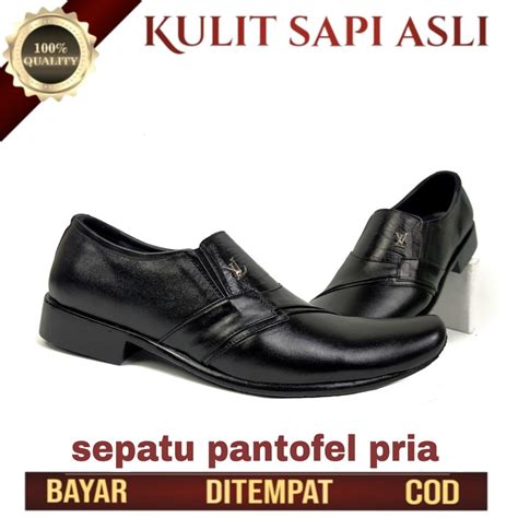 Jual Sepatu Pantofel Kulit Asli Pria Sepatu Kerja Pentopel Kantoran