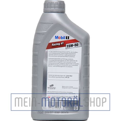Motoroelshop - Mobil 1 Racing 4T 15W-50