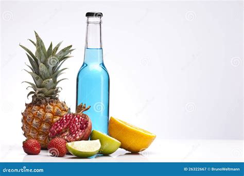 Exotic Drink In Bottle With Fruits Stock Image - Image of alcoholic ...