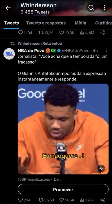 NBA do Povo on Twitter Não é possível que o Whindersson deu um RT