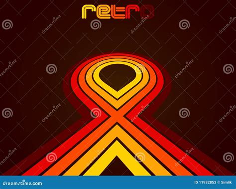 Perspective Lines Retro Cartoon Vector 11932853