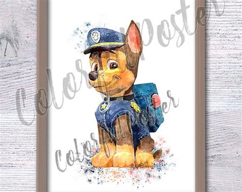 Paw Patrol Skye Poster Paw Patrol Character Illustration Paw Etsy