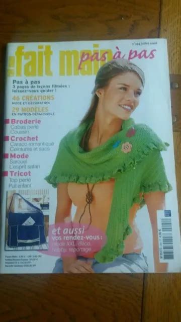 Revue Magazine Fait Main Pas A Pas Tricot N Juillet Eur