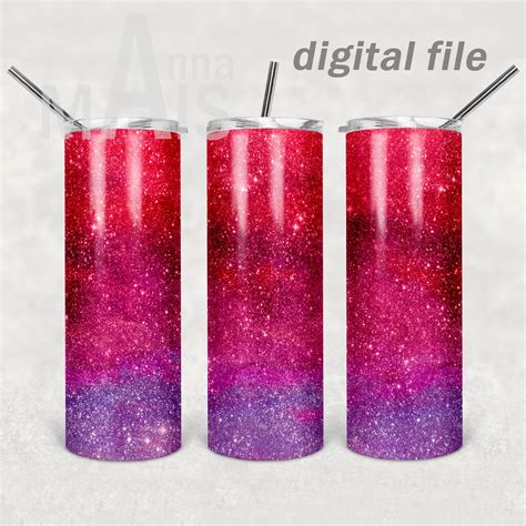 Glitter Tumbler Wrap Png File For Sublimation Designs 20 Oz Etsy