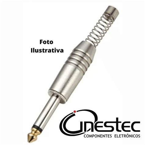 Plug P M Mm Mono Metal Mola Ponta Gold Oferta Cinestec