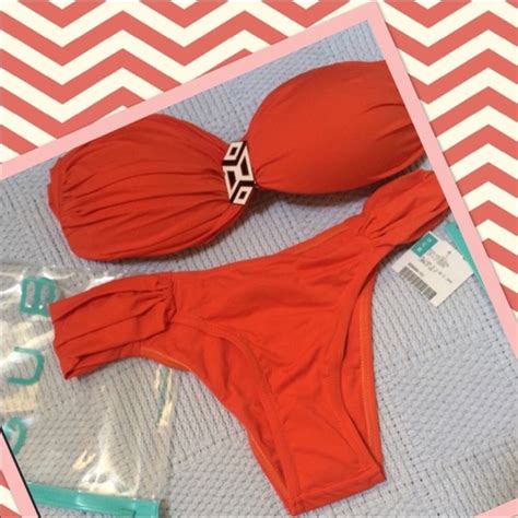 SUB Swim Brazilian Sexy Cut Bikini In Deep Orange Nwt Poshmark