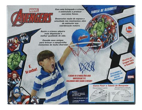 Mini Bola De Basquete Tabela Vingadores Avengers Marvel