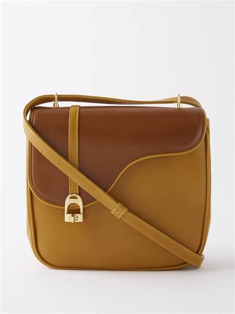 Gucci Equestrian Leather Cross-body Bag - Tan Multi | Editorialist