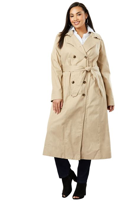 Double Breasted Long Trench Coat