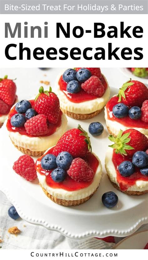 Philadelphia No Bake Mini Cheesecakes Recipe Mini Cheesecake Recipes Mini Cheesecakes Mini