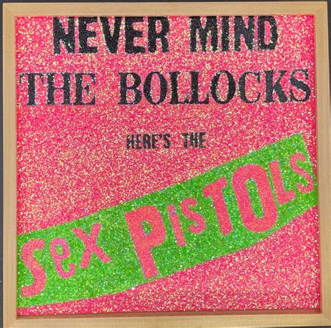 Sex Pistols Never Mind The Bollocks Heres The Sex Pistols Glittered Framed Vintage Record Album