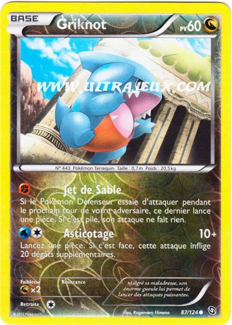 Griknot R Carte Pok Mon Cartes L Unit Fran Ais Ultrajeux