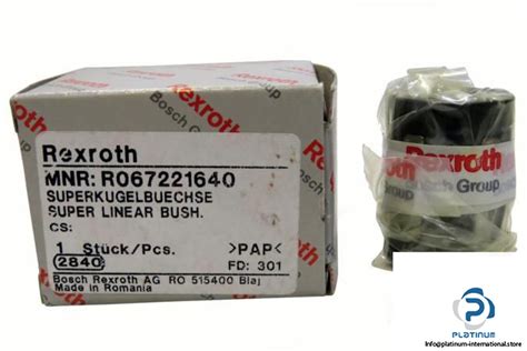 REXROTH R067221640 SUPER LINEAR BUSHING B Platinum International