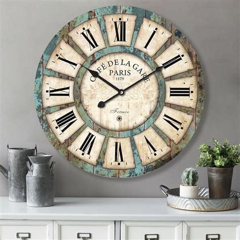 Eruner Inch Vintage Wall Clock Roman Numerals Style Battery