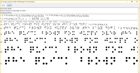 Braille Font for Windows | PRIOR Learning