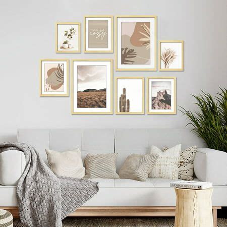 Artbyhannah Piece Natural Gallery Wall Photo Frame Set