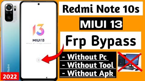 Redmi Note S Frp Bypass And Google Account Unlock Miui Without