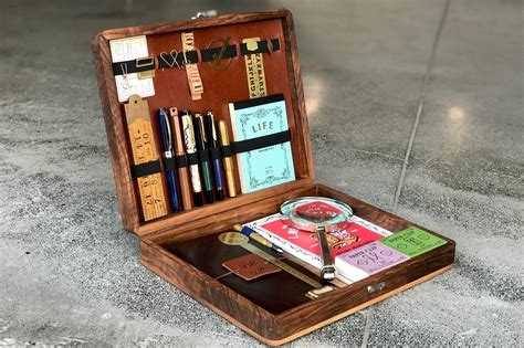 The Writing Box Portable Wooden Writing Desk Galen Leather