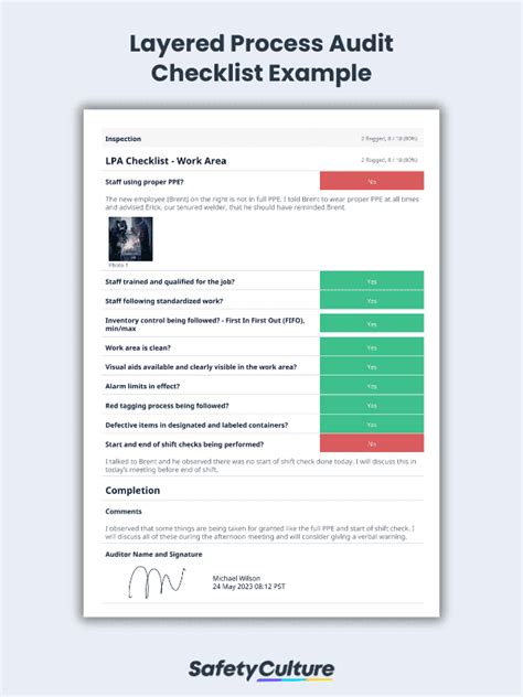 Free Layered Process Audit Templates Pdf Safetyculture