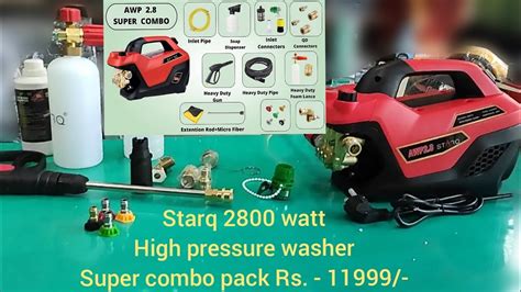 Starq 2 8 Awp High Pressure Washer Super Combo Pack Short Video 2023