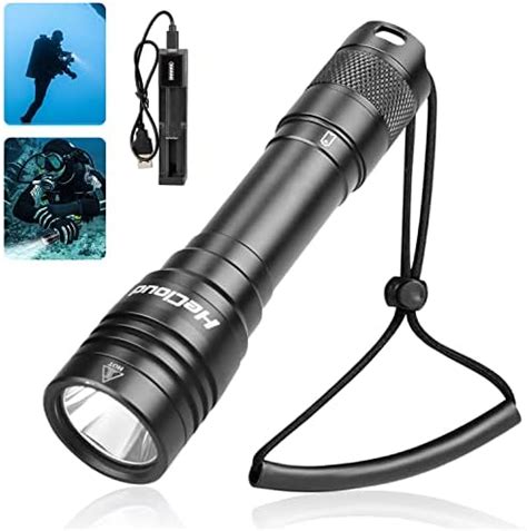 IPX 8 Diving Flashlight Waterproof Underwater Rechargeable Diving Flash