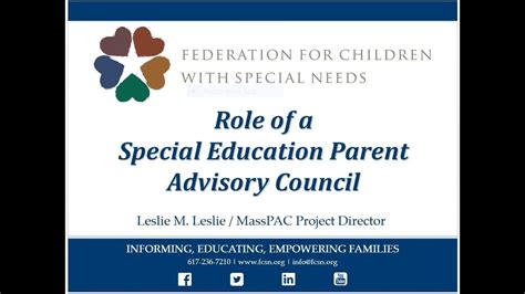 2019 07 16 Role Of A Special Education Parent Advisory Council Youtube