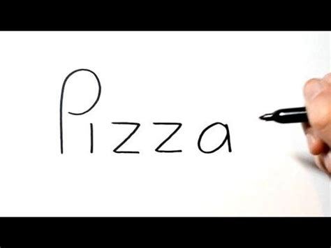 How To Turn Words Pizza Into A Cartoon Youtube Pizza