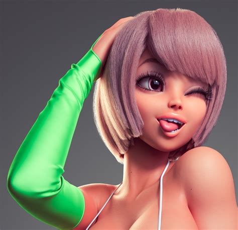 3d Model Anime Girl Cute Cindy Winked Vr Ar Low Poly Cgtrader