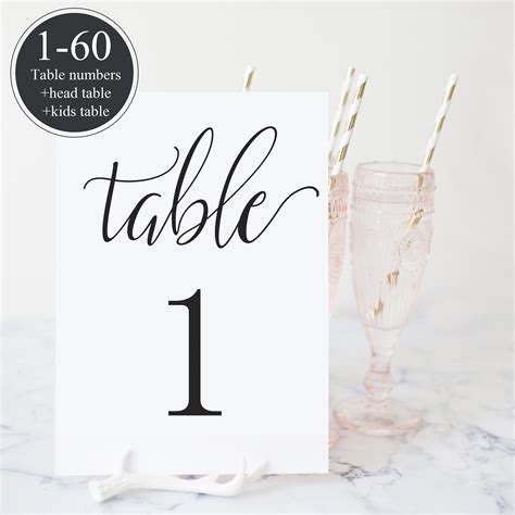 Table Numbers Printable