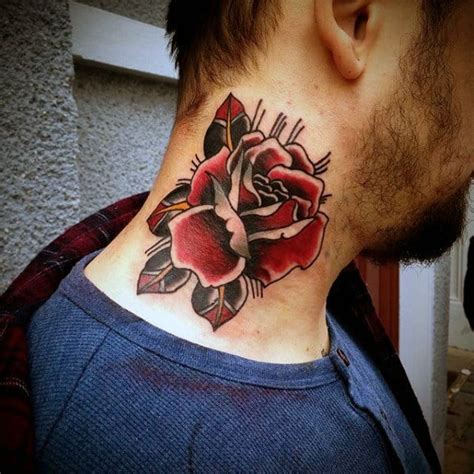 50 Traditional Neck Tattoos For Men