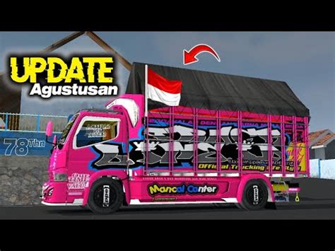 MOD BUSSID TERBARU UPDATE LIVERY TRUCK SAMOK PASANG BENDERA SPESIAL