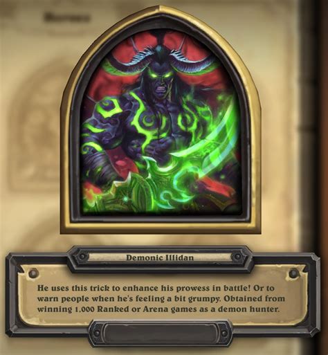 Demon Hunter 1000 Portrait Hearthstone Top Decks