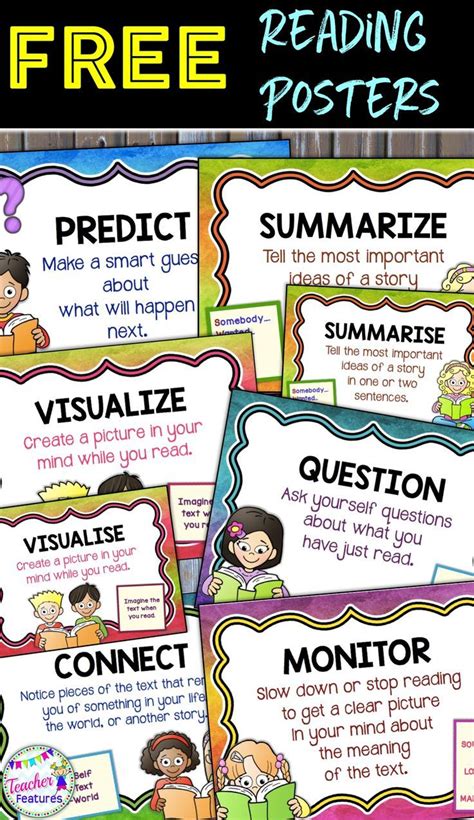 These FREE Reading Comprehension Posters Focus On The Super Six