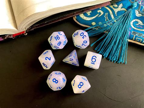 Celestial Blue Dnd Dice Set For Dungeons And Dragons D20 Polyhedral