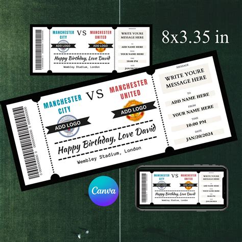 Football Ticket Gift, Football Tickets, Football Birthday Ticket ...