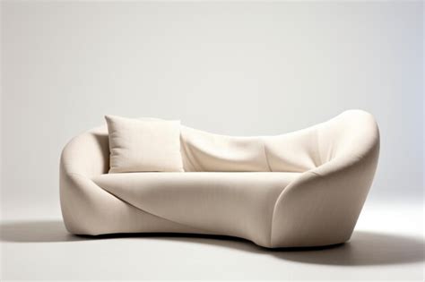 Premium AI Image | a white couch with pillows on it