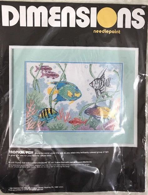 Dimensions Needlepoint Cross Stitch Embroidery Kit 2347 Tropical Fish