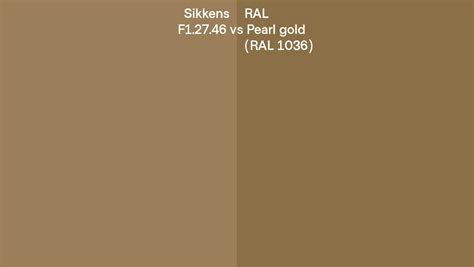 Sikkens F12746 Vs Ral Pearl Gold Ral 1036 Side By Side Comparison